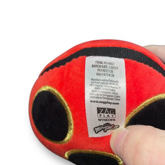 Miraculous Plush Ladybug Miraball Stuffed Animal Stress Ball Foam Dog Toy 6" - Picture 5 of 9
